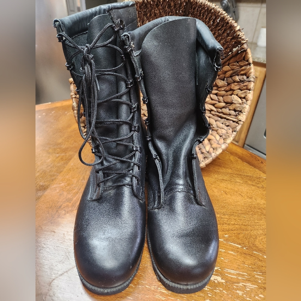 Mens New Black Combat Boots